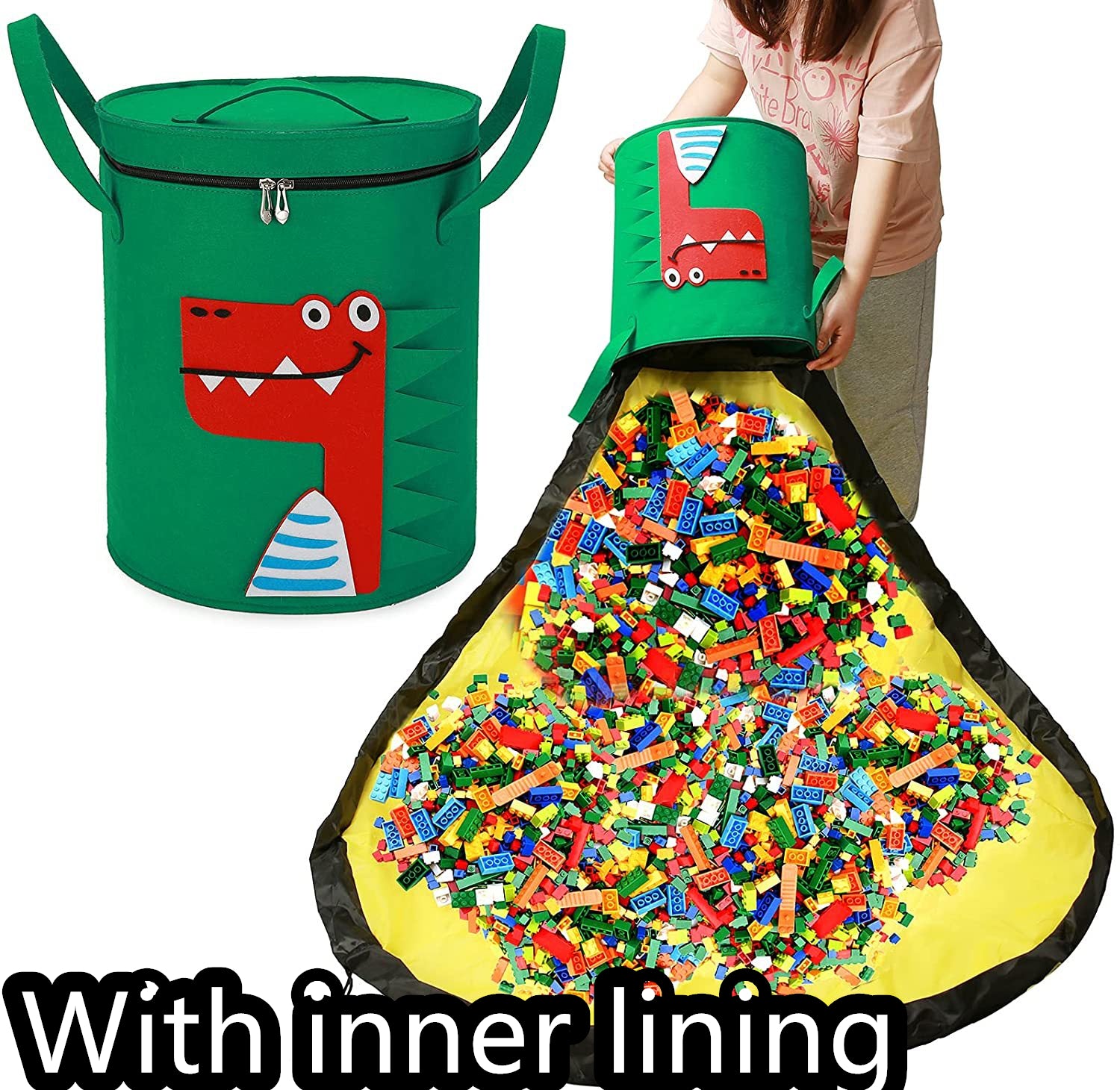 Vilten Speelgoed Opbergzak - Speelmat 2 in 1