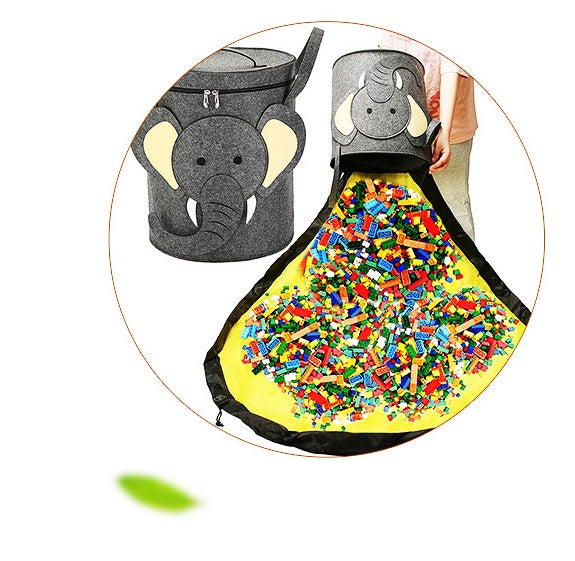 Vilten Speelgoed Opbergzak - Speelmat 2 in 1